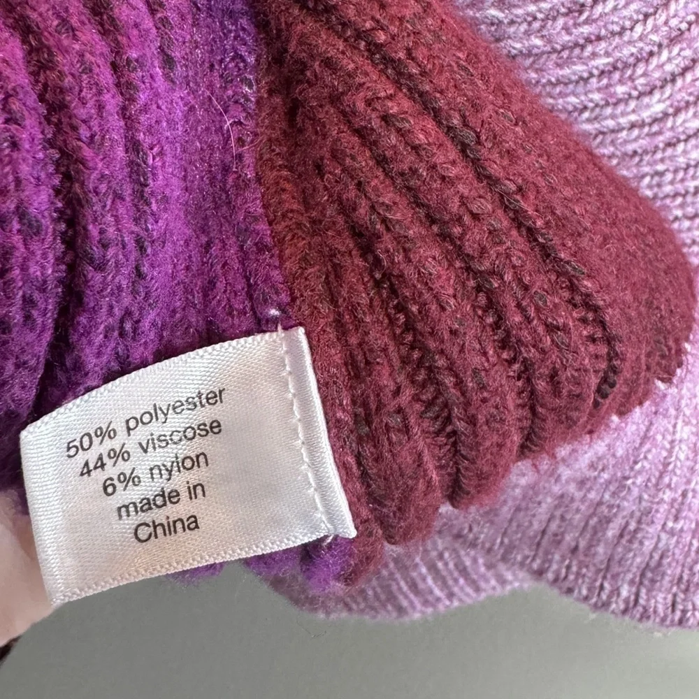 Lane Bryant Colorblock Purples Sweater Pullover Crewneck 18/20
